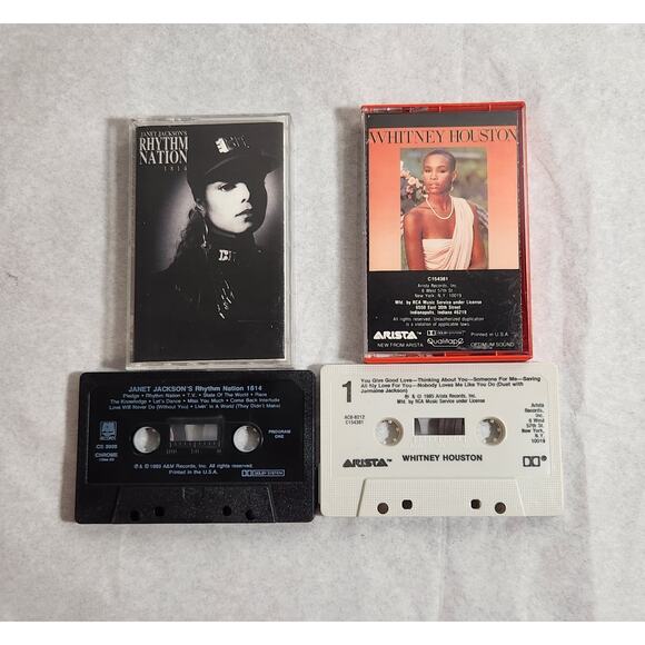 Janet Jackson Rhythm Nation & Whitney Houston Self Title Cassettes Tested (80's) - Picture 3 of 5